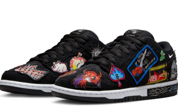 Nike x Neckface SB Dunk Low Pro Sneakers – Black – DQ4488-001