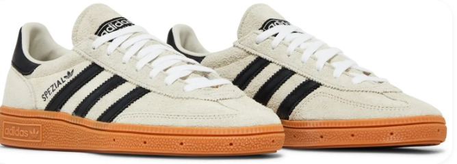 adidas Handball Spezial Women's “Aluminum Core Black” – Light Beige & Black