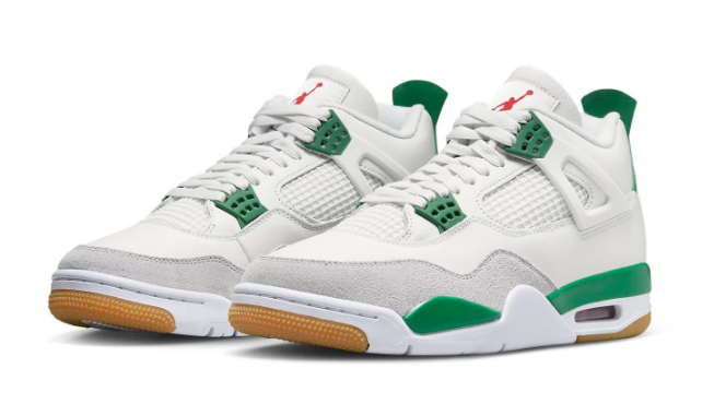 Air Jordan 4 Retro SB “Pine Green” – White / Pine Green / Light Grey