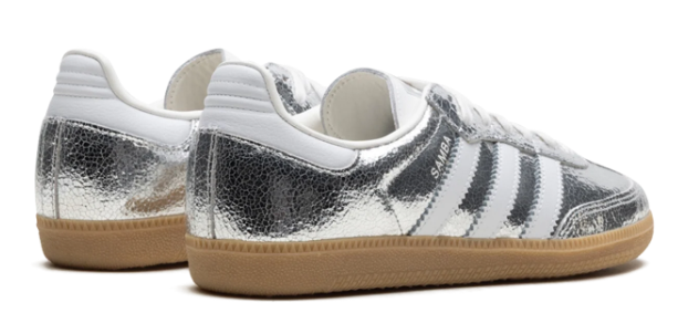 Women's adidas Samba OG "Silver Metallic" Cracked Leather JR0035