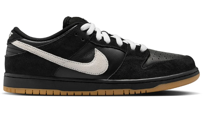 Nike SB Dunk Low Pro, Black / White / Gum