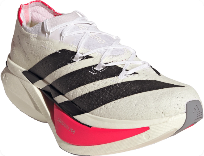 adidas Adizero Prime X3 Strung Running Shoes – White, Black & Pink