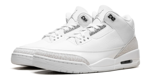 Air Jordan 3 “Pure Money” (2025) – White / Silver