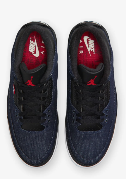 Jordan x Levi's® Air Jordan 3 Retro Sneakers - Indigo / Gym Red