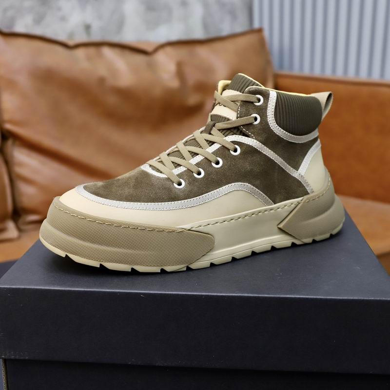 UGG High-Top Chunky Sneakers – Olive Brown & Sand Beige