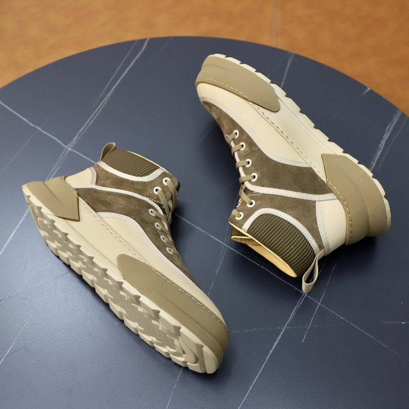 UGG High-Top Chunky Sneakers – Olive Brown & Sand Beige