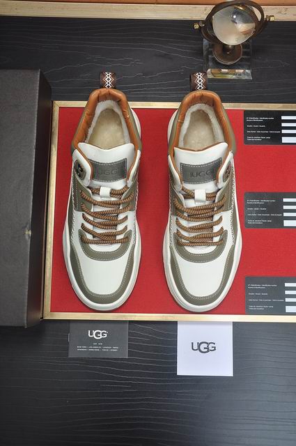 UGG Men's High-Top Chunky Sneakers – Olive Grey & White