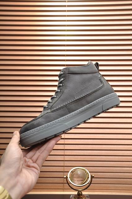 UGG Men's Mid-Top Leather Sneakers – Grey with Cream Lining