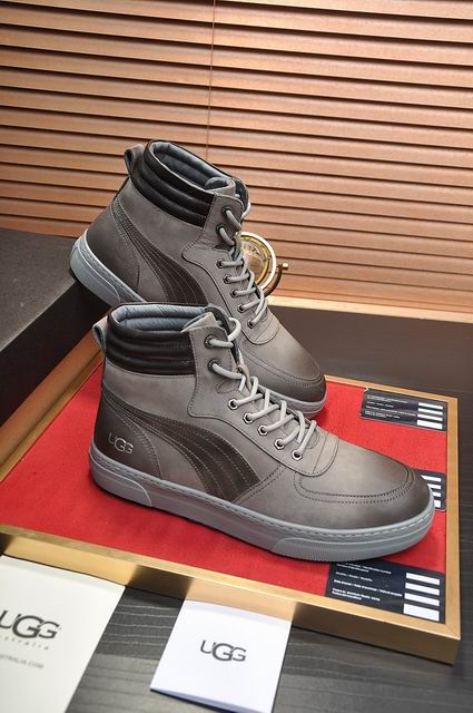 UGG Lined High-Top Sneakers – Grey & Charcoal