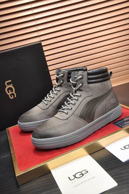 UGG Lined High-Top Sneakers – Grey & Charcoal