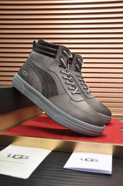 UGG Lined High-Top Sneakers – Grey & Charcoal