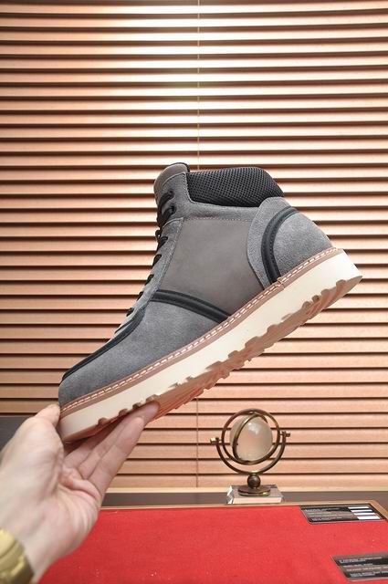 UGG Men's High-Top Sneakers – Grey & Black with Cream Sole