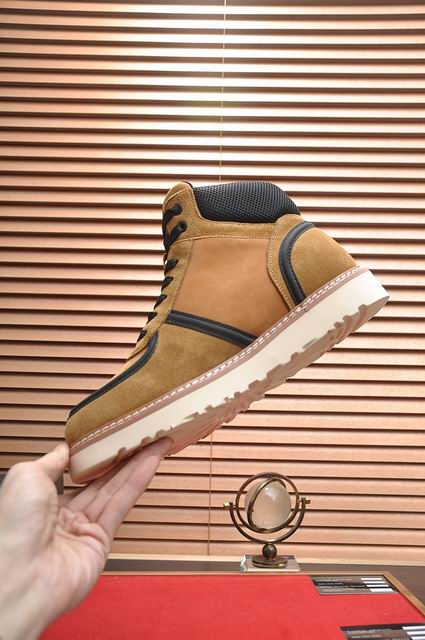 UGG High-Top Lace-Up Sneakers – Tan & Black with Cream Sole