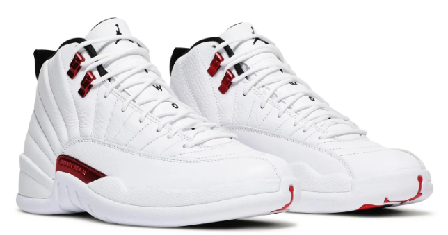 Air Jordan 12 Retro 'Twist' Sneakers - White / University Red / Black