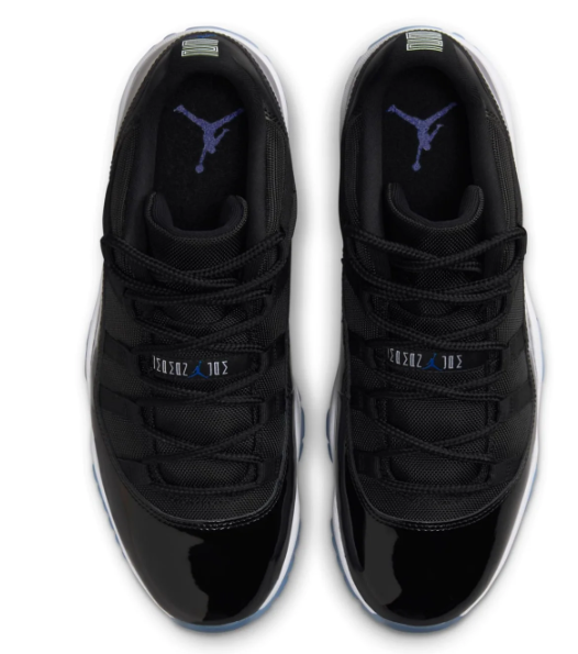 Air Jordan 11 Retro Low 'Space Jam' Sneakers – Black / White / Icy Blue
