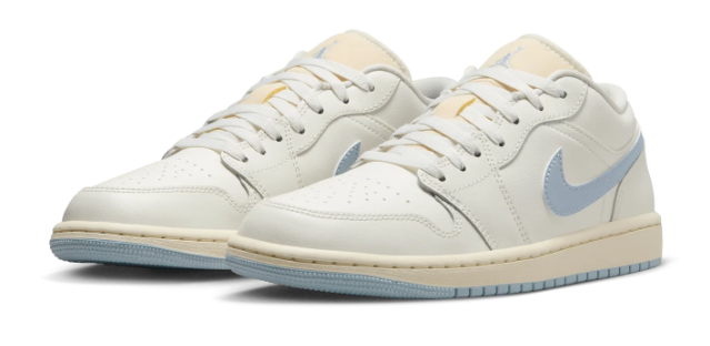 Women's Air Jordan 1 Low "Ghost", Sail/Light Blue