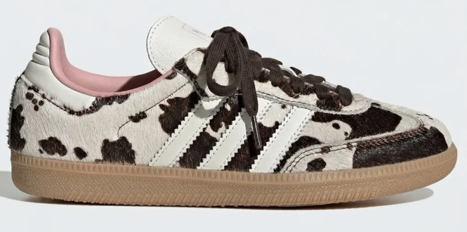 adidas Women’s Samba “Cow Print” – Off-White & Dark Brown