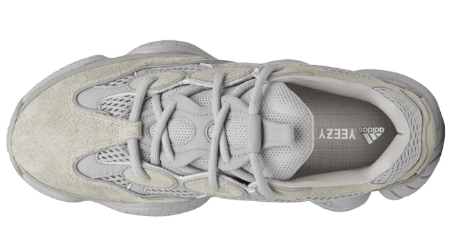 adidas Yeezy 500 – Light Grey Lace-Up Sneakers
