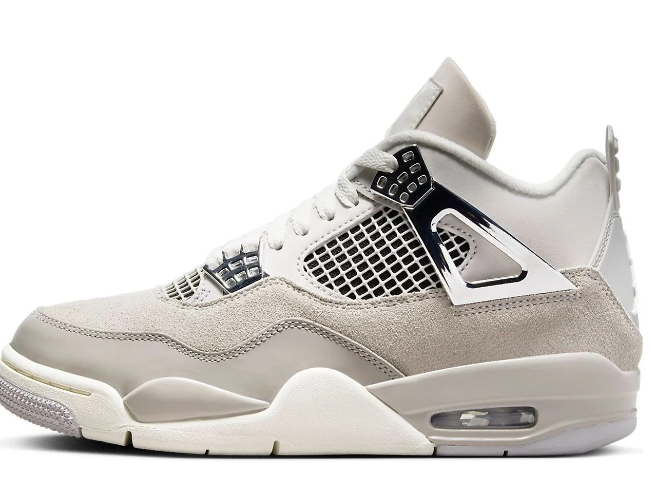 Air Jordan 4 Retro “Frozen Moments” Women's Sneakers – Grey & Silver | AQ9129-001