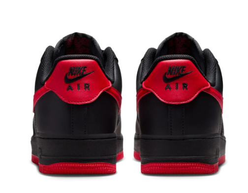 Nike Air Force 1 Low '07 'Bred' Men's Sneakers – Black / Red