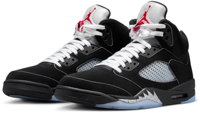 Air Jordan 5 Retro OG 'Black Metallic Reimagined' Sneakers – Black / Metallic Silver
