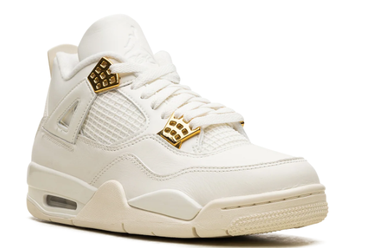 Air Jordan 4 'Sail' Women's Sneakers – Cream / Metallic Gold
