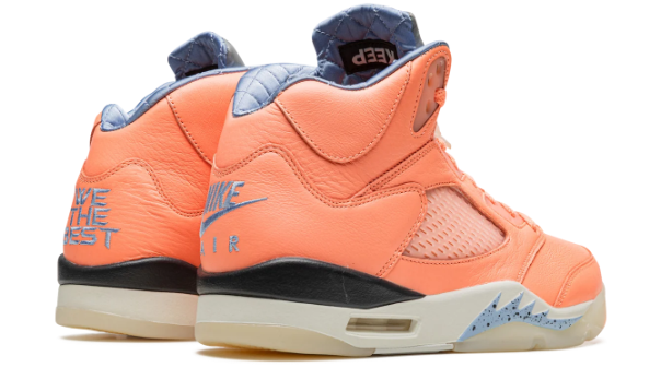 DJ Khaled x Air Jordan 5 Retro 'Crimson Bliss' Sneakers – Coral Pink / Light Blue