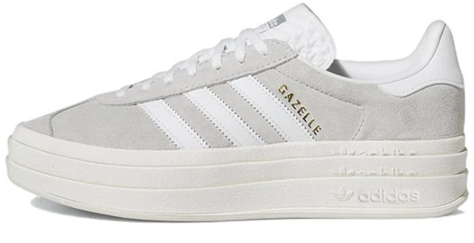 adidas Gazelle Bold Women's Platform Sneakers – Grey & White | HQ6893
