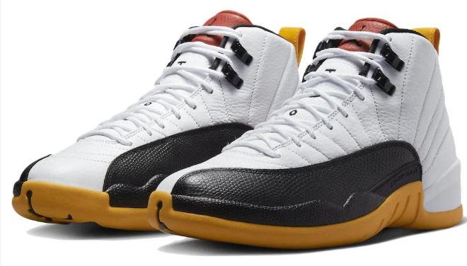 Air Jordan 12 Retro '25 Years in China' Sneakers – White / Black / Yellow