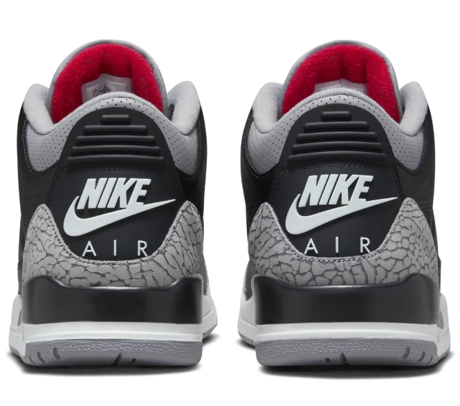 Air Jordan 3 OG “Black Cement” (2024) – Black / Cement Grey / Red
