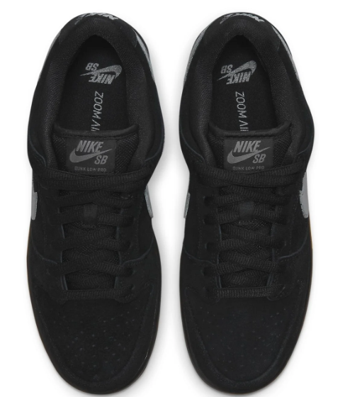 Nike SB Dunk Low Pro 'Fog' – Black / Grey / Gum