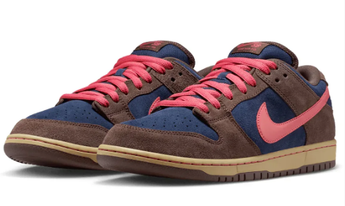 Nike SB Dunk Low Pro Skate Shoes – Baroque Brown / Adobe / Midnight Navy
