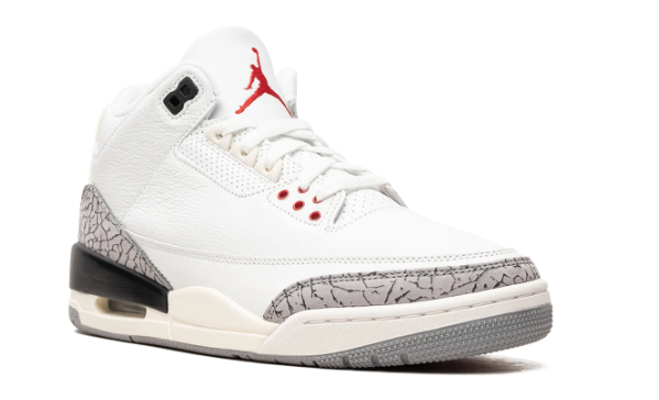 Air Jordan 3 “White Cement Reimagined” (2023) – White / Cement Grey / Red