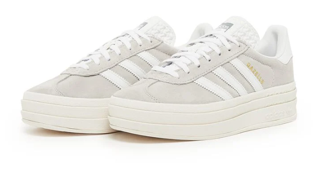 adidas Gazelle Bold Women's Platform Sneakers – Grey & White | HQ6893