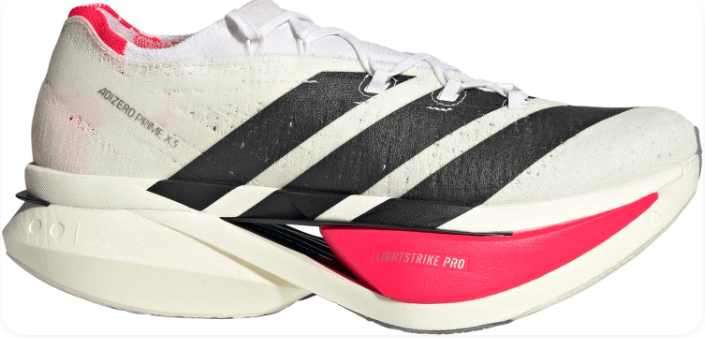 adidas Adizero Prime X3 Strung Running Shoes – White, Black & Pink