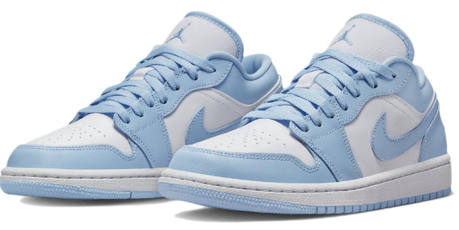 Air Jordan 1 Low “Ice Blue” Women's Sneakers – White & Light Blue | DC0774-141