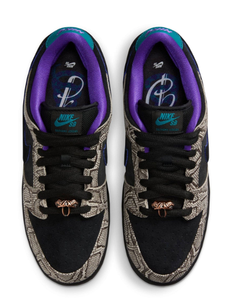 Nike SB Dunk Low x Dashawn Jordan "Copperhead" Black / Fierce Purple
