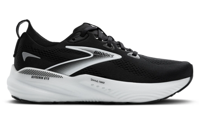 Brooks Glycerin GTS 22 Running Shoes – Black, Grey & White