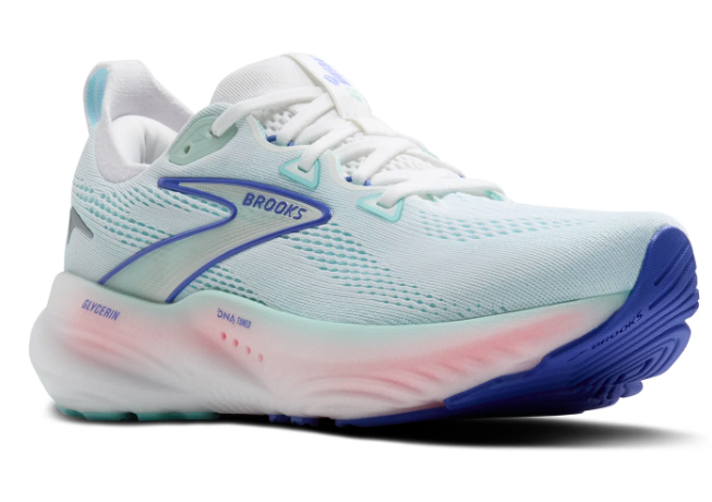 Brooks Glycerin 22 Women's Running Shoes – White/Limpet Shell/Amparo Blue