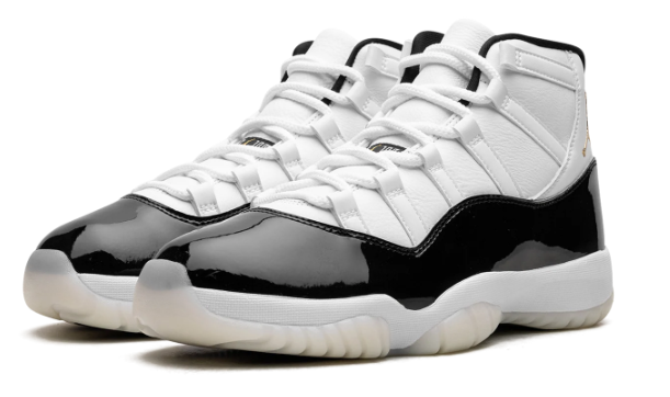 Air Jordan 11 'Gratitude' Sneakers – White / Black / Metallic Gold