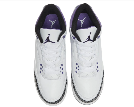 Air Jordan 3 Retro “Dark Iris” – White / Purple / Grey