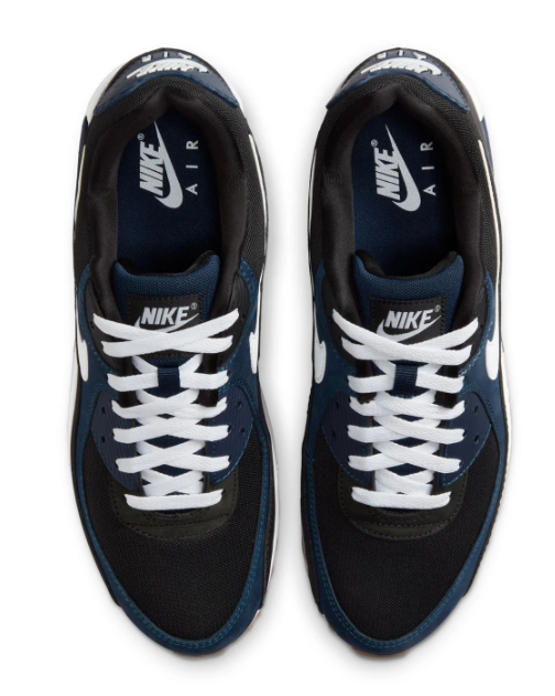 Nike Air Max 90 Men's Sneakers – Midnight Navy / Black / White / Gum