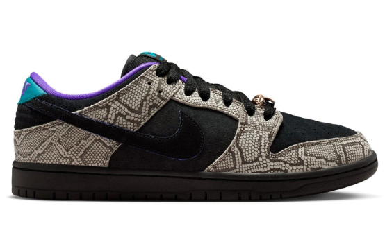 Nike SB Dunk Low x Dashawn Jordan "Copperhead" Black / Fierce Purple