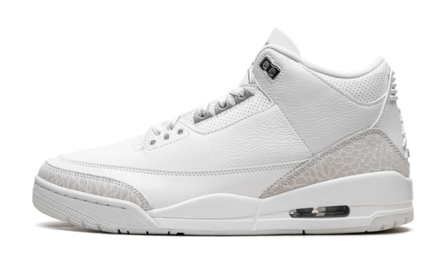 Air Jordan 3 “Pure Money” (2025) – White / Silver