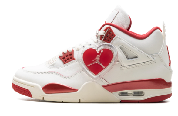 Air Jordan 4 Retro 'Valentine's Day' Women's Sneakers – White / Red