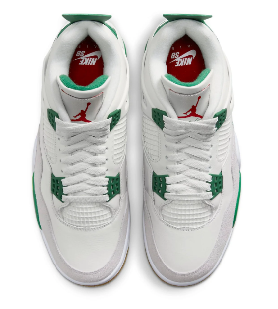 Air Jordan 4 Retro SB “Pine Green” – White / Pine Green / Light Grey