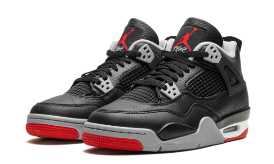 Air Jordan 4 GS “Bred Reimagined” (2024) – Black / Red / Cement Grey