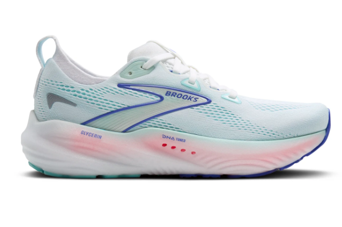 Brooks Glycerin 22 Women's Running Shoes – White/Limpet Shell/Amparo Blue