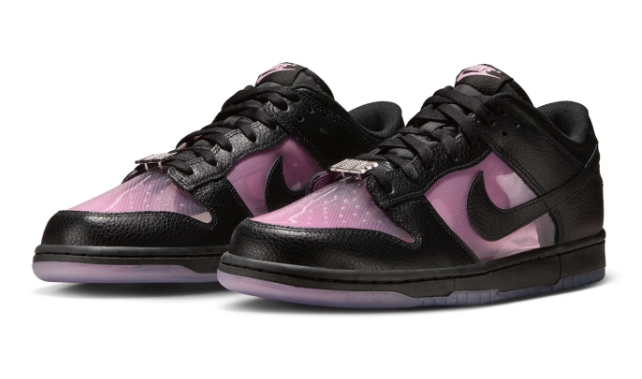 Nike Dunk Low Retro Premium 'Transparent' Sneakers | Black / Pink